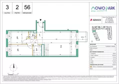 2 pokoje, mieszkanie 72,90 m², piętro 2, oferta nr 56, NowoPark, Kraków, Czyżyny, ul. Sołtysowska/Tomickiego