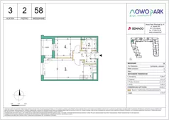 2 pokoje, mieszkanie 40,56 m², piętro 2, oferta nr 58, NowoPark, Kraków, Czyżyny, ul. Sołtysowska/Tomickiego