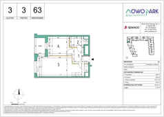 2 pokoje, mieszkanie 38,36 m², piętro 3, oferta nr 63, NowoPark, Kraków, Czyżyny, ul. Sołtysowska/Tomickiego