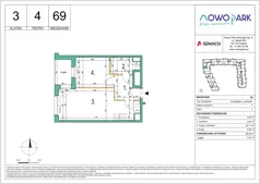2 pokoje, mieszkanie 38,36 m², piętro 4, oferta nr 69, NowoPark, Kraków, Czyżyny, ul. Sołtysowska/Tomickiego