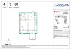 2 pokoje, mieszkanie 39,61 m², piętro 3, oferta nr 88, NowoPark, Kraków, Czyżyny, ul. Sołtysowska/Tomickiego