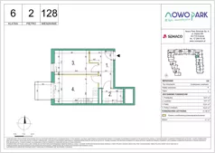 2 pokoje, mieszkanie 41,06 m², piętro 2, oferta nr 128, NowoPark, Kraków, Czyżyny, ul. Sołtysowska/Tomickiego