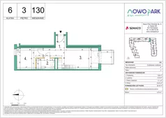2 pokoje, mieszkanie 39,35 m², piętro 3, oferta nr 130, NowoPark, Kraków, Czyżyny, ul. Sołtysowska/Tomickiego