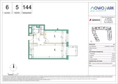 2 pokoje, mieszkanie 45,10 m², piętro 5, oferta nr 144, NowoPark, Kraków, Czyżyny, ul. Sołtysowska/Tomickiego