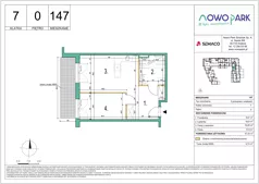2 pokoje, mieszkanie 47,20 m², parter, oferta nr 147, NowoPark, Kraków, Czyżyny, ul. Sołtysowska/Tomickiego