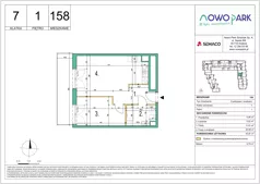 2 pokoje, mieszkanie 45,87 m², piętro 1, oferta nr 158, NowoPark, Kraków, Czyżyny, ul. Sołtysowska/Tomickiego