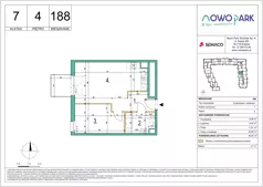 2 pokoje, mieszkanie 45,87 m², piętro 4, oferta nr 188, NowoPark, Kraków, Czyżyny, ul. Sołtysowska/Tomickiego