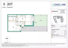 2 pokoje, mieszkanie 40,79 m², parter, oferta nr 207, NowoPark, Kraków, Czyżyny, ul. Sołtysowska/Tomickiego
