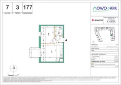 2 pokoje, mieszkanie 31,85 m², piętro 3, oferta nr 177, NowoPark, Kraków, Czyżyny, ul. Sołtysowska/Tomickiego