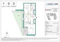 3 pokoje, mieszkanie 51,79 m², piętro 1, oferta nr 7, NowoPark, Kraków, Czyżyny, ul. Sołtysowska/Tomickiego