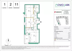 3 pokoje, mieszkanie 51,79 m², piętro 2, oferta nr 11, NowoPark, Kraków, Czyżyny, ul. Sołtysowska/Tomickiego