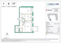 3 pokoje, mieszkanie 54,81 m², piętro 4, oferta nr 17, NowoPark, Kraków, Czyżyny, ul. Sołtysowska/Tomickiego