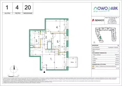 3 pokoje, mieszkanie 58,56 m², piętro 4, oferta nr 20, NowoPark, Kraków, Czyżyny, ul. Sołtysowska/Tomickiego