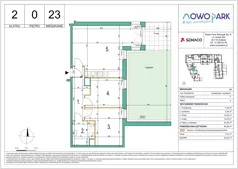 3 pokoje, mieszkanie 64,45 m², piętro 2, oferta nr 101, NowoPark, Kraków, Czyżyny, ul. Sołtysowska/Tomickiego