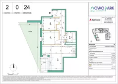 3 pokoje, mieszkanie 56,54 m², piętro 1, oferta nr 5, NowoPark, Kraków, Czyżyny, ul. Sołtysowska/Tomickiego