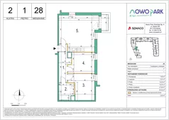 3 pokoje, mieszkanie 63,22 m², piętro 1, oferta nr 28, NowoPark, Kraków, Czyżyny, ul. Sołtysowska/Tomickiego