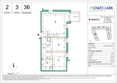 3 pokoje, mieszkanie 63,22 m², piętro 3, oferta nr 36, NowoPark, Kraków, Czyżyny, ul. Sołtysowska/Tomickiego