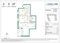 3 pokoje, mieszkanie 60,06 m², piętro 3, oferta nr 37, NowoPark, Kraków, Czyżyny, ul. Sołtysowska/Tomickiego
