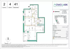 3 pokoje, mieszkanie 60,06 m², piętro 4, oferta nr 41, NowoPark, Kraków, Czyżyny, ul. Sołtysowska/Tomickiego