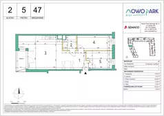 3 pokoje, mieszkanie 65,25 m², piętro 5, oferta nr 47, NowoPark, Kraków, Czyżyny, ul. Sołtysowska/Tomickiego