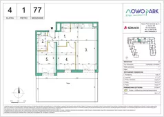 3 pokoje, mieszkanie 57,09 m², piętro 1, oferta nr 77, NowoPark, Kraków, Czyżyny, ul. Sołtysowska/Tomickiego