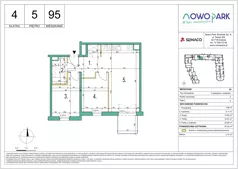 3 pokoje, mieszkanie 57,09 m², piętro 5, oferta nr 95, NowoPark, Kraków, Czyżyny, ul. Sołtysowska/Tomickiego