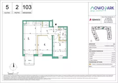 3 pokoje, mieszkanie 57,16 m², piętro 2, oferta nr 103, NowoPark, Kraków, Czyżyny, ul. Sołtysowska/Tomickiego