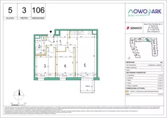 3 pokoje, mieszkanie 57,98 m², piętro 3, oferta nr 106, NowoPark, Kraków, Czyżyny, ul. Sołtysowska/Tomickiego
