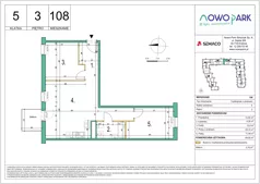 3 pokoje, mieszkanie 64,05 m², piętro 3, oferta nr 108, NowoPark, Kraków, Czyżyny, ul. Sołtysowska/Tomickiego