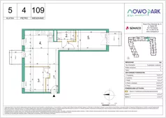 3 pokoje, mieszkanie 64,45 m², piętro 4, oferta nr 109, NowoPark, Kraków, Czyżyny, ul. Sołtysowska/Tomickiego
