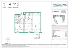 3 pokoje, mieszkanie 57,98 m², piętro 4, oferta nr 110, NowoPark, Kraków, Czyżyny, ul. Sołtysowska/Tomickiego