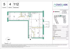 3 pokoje, mieszkanie 64,05 m², piętro 4, oferta nr 112, NowoPark, Kraków, Czyżyny, ul. Sołtysowska/Tomickiego