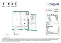 3 pokoje, mieszkanie 57,09 m², piętro 5, oferta nr 115, NowoPark, Kraków, Czyżyny, ul. Sołtysowska/Tomickiego