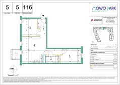 3 pokoje, mieszkanie 64,05 m², piętro 5, oferta nr 116, NowoPark, Kraków, Czyżyny, ul. Sołtysowska/Tomickiego
