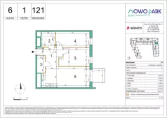 3 pokoje, mieszkanie 59,62 m², piętro 1, oferta nr 121, NowoPark, Kraków, Czyżyny, ul. Sołtysowska/Tomickiego