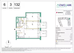 3 pokoje, mieszkanie 56,77 m², piętro 3, oferta nr 132, NowoPark, Kraków, Czyżyny, ul. Sołtysowska/Tomickiego