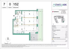 3 pokoje, mieszkanie 60,67 m², parter, oferta nr 152, NowoPark, Kraków, Czyżyny, ul. Sołtysowska/Tomickiego