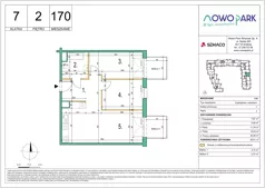 3 pokoje, mieszkanie 60,91 m², piętro 2, oferta nr 170, NowoPark, Kraków, Czyżyny, ul. Sołtysowska/Tomickiego