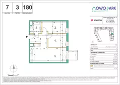 3 pokoje, mieszkanie 60,91 m², piętro 3, oferta nr 180, NowoPark, Kraków, Czyżyny, ul. Sołtysowska/Tomickiego