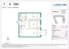 3 pokoje, mieszkanie 60,91 m², piętro 4, oferta nr 190, NowoPark, Kraków, Czyżyny, ul. Sołtysowska/Tomickiego