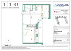 4 pokoje, mieszkanie 78,25 m², piętro 3, oferta nr 61, NowoPark, Kraków, Czyżyny, ul. Sołtysowska/Tomickiego