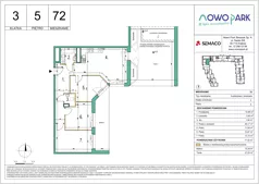 4 pokoje, mieszkanie 77,82 m², piętro 5, oferta nr 72, NowoPark, Kraków, Czyżyny, ul. Sołtysowska/Tomickiego