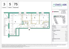 4 pokoje, mieszkanie 77,09 m², piętro 5, oferta nr 75, NowoPark, Kraków, Czyżyny, ul. Sołtysowska/Tomickiego