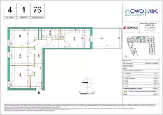4 pokoje, mieszkanie 63,44 m², piętro 1, oferta nr 76, NowoPark, Kraków, Czyżyny, ul. Sołtysowska/Tomickiego