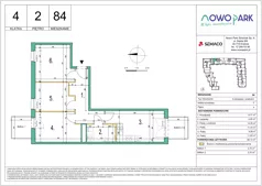 4 pokoje, mieszkanie 60,13 m², piętro 2, oferta nr 84, NowoPark, Kraków, Czyżyny, ul. Sołtysowska/Tomickiego