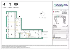 4 pokoje, mieszkanie 60,13 m², piętro 3, oferta nr 89, NowoPark, Kraków, Czyżyny, ul. Sołtysowska/Tomickiego