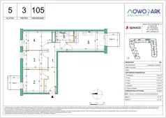 4 pokoje, mieszkanie 63,80 m², piętro 3, oferta nr 105, NowoPark, Kraków, Czyżyny, ul. Sołtysowska/Tomickiego