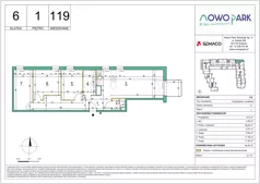4 pokoje, mieszkanie 84,52 m², piętro 1, oferta nr 119, NowoPark, Kraków, Czyżyny, ul. Sołtysowska/Tomickiego