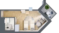 1 pokój, apartament inwestycyjny 26,15 m², piętro 1, oferta nr 101, PINEA Pobierowo, Pobierowo, ul. Grunwaldzka 82a