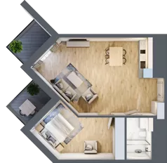 2 pokoje, apartament inwestycyjny 54,24 m², piętro 1, oferta nr 111, PINEA Pobierowo, Pobierowo, ul. Grunwaldzka 82a